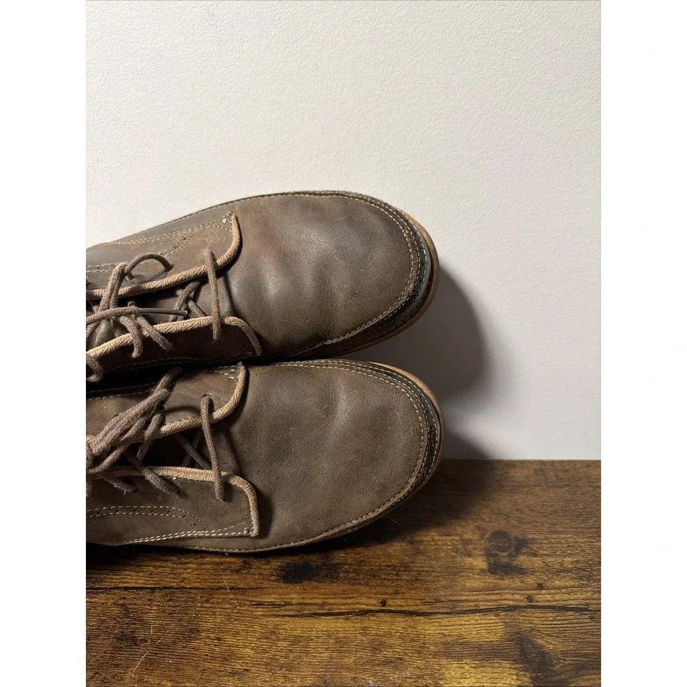 OluKai Men's Honolulu Boot Dark Brown Leather Lace Up Chukka Boots US 9, EUR 42